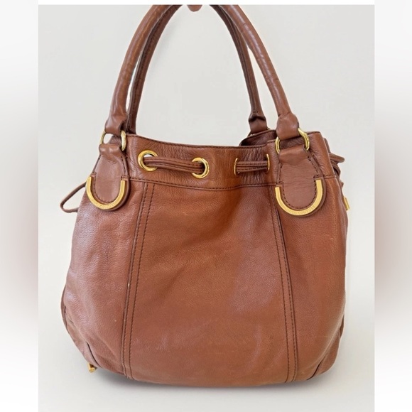 JUICY COUTURE BROWN LEATHER MONACO HOBO BAG PURSE